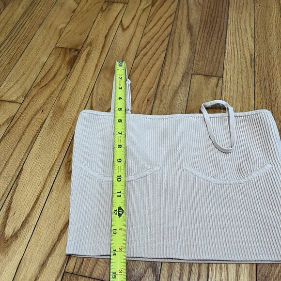 Babaton Aritzia Beige Denzel Corset Sculpt Knit Ribbed Tank Size Medium‎ - Picture 6 of 6